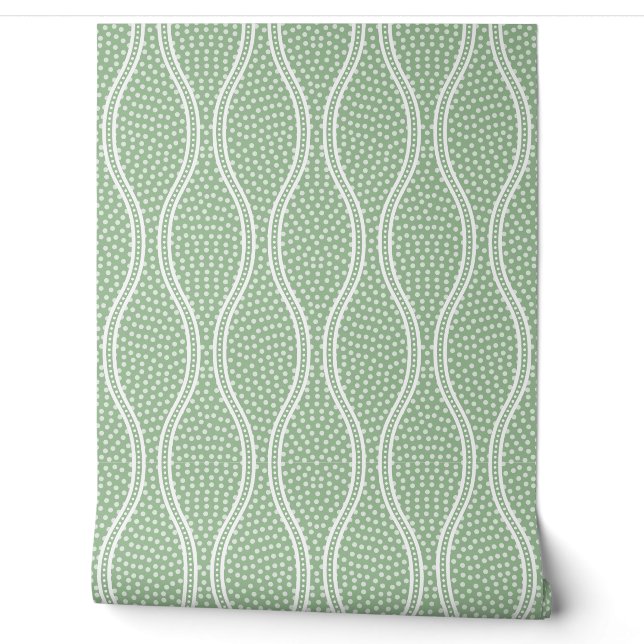 Green Tatewaku Same Komon Behang (Afrollen)
