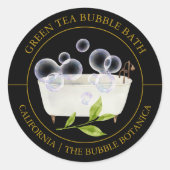 Green Tea Bubble Bath label (Voorkant)