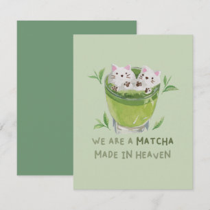 Green Tea Pun: We zijn een Match Made in de hemel Notitiekaartje