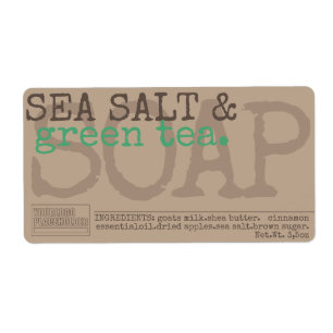 Green Tea Soaps Homemade Trendy Rustic Vintage Etiket