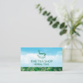 Green Tea | Wolken en lederen bijkantoren Visitekaartje (Staand voorkant)