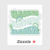 Green Teacher Teacher Retro Vinyl Sticker (Vel)