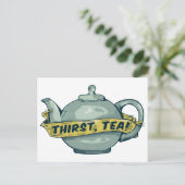 Green Teapot thirst tea Briefkaart (Staand voorkant)
