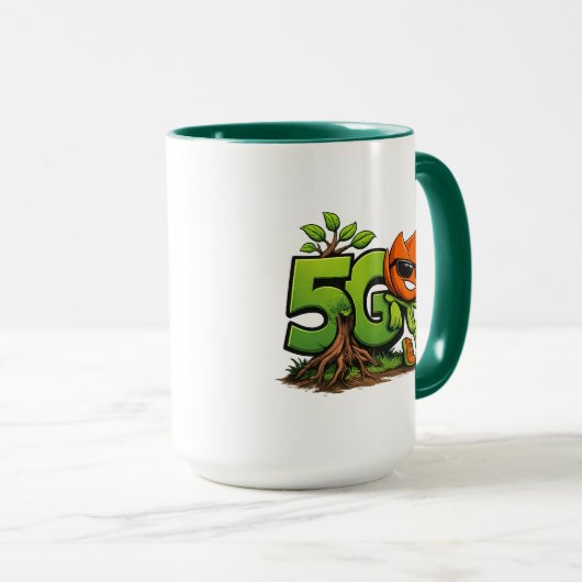 Green Tech Mascot Combo Mug Mok (Voorkant rechts)