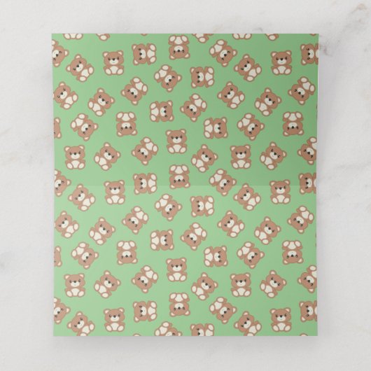 Green Teddy Bear (Binnenkant ongevouwen)