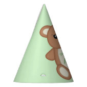 Green Teddy Bear Birthday Party Feesthoedjes (Links)
