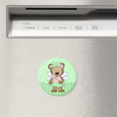 Green Teddy Bear Fairy Princesse Magnet (In Situ (Lave-vaisselle))