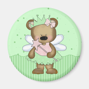 Green Teddy Bear Fairy Princesse Magnet