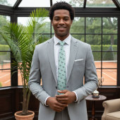 Green tennis tie, racket tie, funny wedding tie stropdas