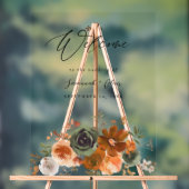 Green & TerraCotta Floral Mariage Bienvenue (Neutre)