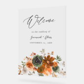 Green & TerraCotta Floral Mariage Bienvenue (Angle)