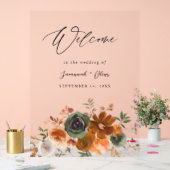 Green & TerraCotta Floral Mariage Bienvenue (Mariage)