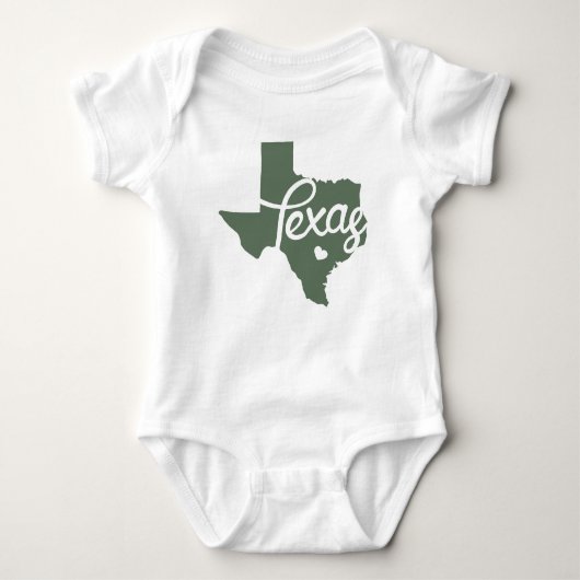 Green Texas Heart Romper (Voorkant)