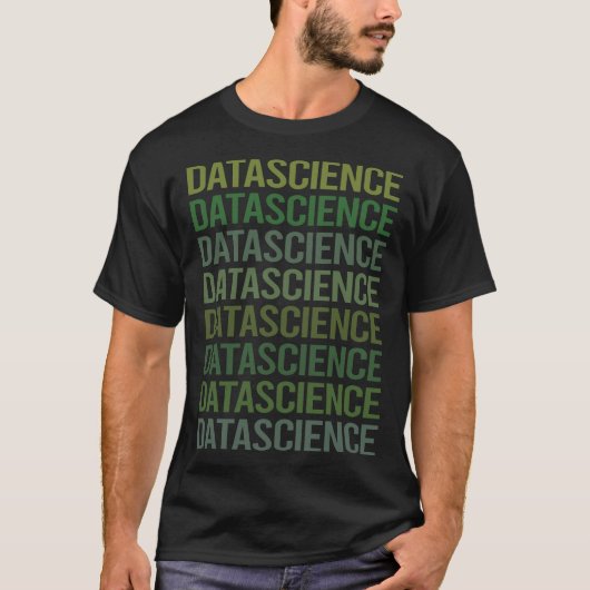 Green Text Data Science T-shirt (Voorkant)