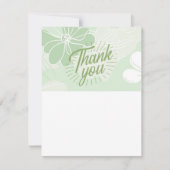 Green Thank You Note - Flat - Blank One Side Notitiekaartje (Voorkant)