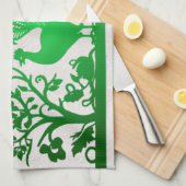 Green Thanksgiving Turquie Floral Serviette de cui (Quart Plié)