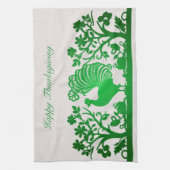 Green Thanksgiving Turquie Floral Serviette de cui (Vertical)