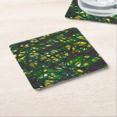 Green Thicket II Vierkante Kartonnen Onderzetter (Schuin)