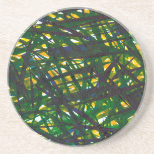 Green Thicket II Zandsteen Onderzetter