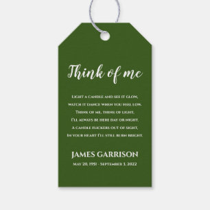 Green Think of Me Celebration of Life Candle Cadeaulabel