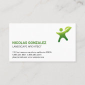 Green Thumb Leaf Logo Visitekaartje (Achterkant)