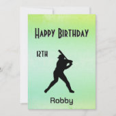 Green Ticket Baseball Anniversaire Fête Invitation (Devant)