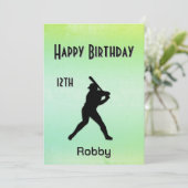 Green Ticket Baseball Anniversaire Fête Invitation (Debout devant)