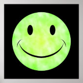 Green Tie Dye Face Poster (Voorkant)
