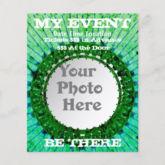 Green Tiedye Photo Event Flyers (Voorkant)