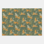 Green Tiger Oerwoud Safari Wrapping Paper Set (Voorkant)