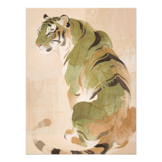 Green Tiger Painting Foto Afdruk