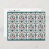 Green Tile-Turkey Briefkaart (Voorkant / Achterkant)