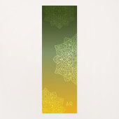 Green To Yellow Gradient Asymmetric Mandala Yogamat (Voorkant)