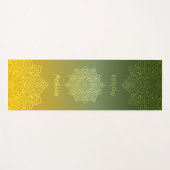 Green To Yellow Gradient Mandala With Name Yogamat (Voorkant (horizontaal))