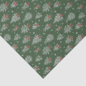 Green Toile Christmas Tree Pattern Tissuepapier (Detail)
