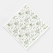 Green Toile De Jouy Bloemen Chinoiserie Servet (Hoek)