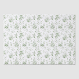 Green Toile De Jouy  Bloemen Chinoiserie Tissuepapier