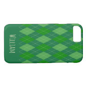 Green Tones Argyle Pattern iPhone 7/8 Hoesje (Achterkant (Horizontaal))