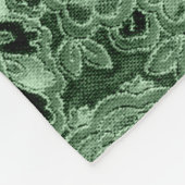 Green Tones Floral Paisley Patroon Fleece Deken (Hoek)
