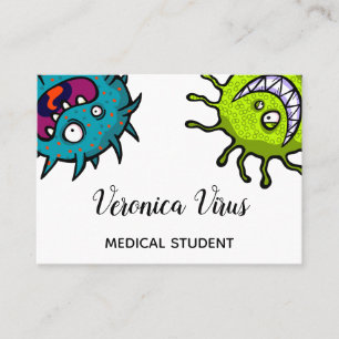 Green Toothy Bacteria Allergy Bugs Visitekaartje