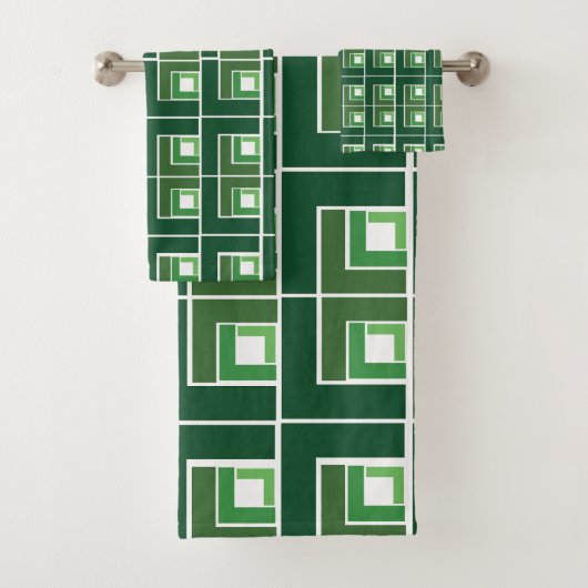 Green Topsy Turvy Bad Handdoek (Insitu)