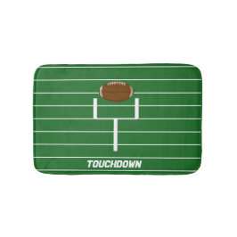 Green Touchdown Football Bath Mat