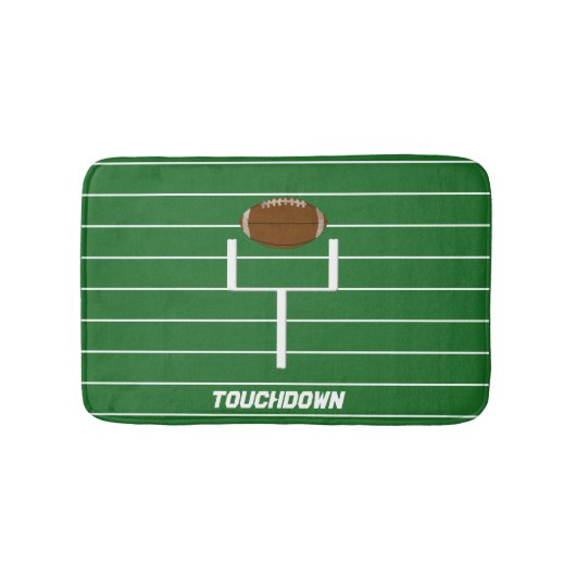 Green Touchdown Football Bath Mat (Voorkant)