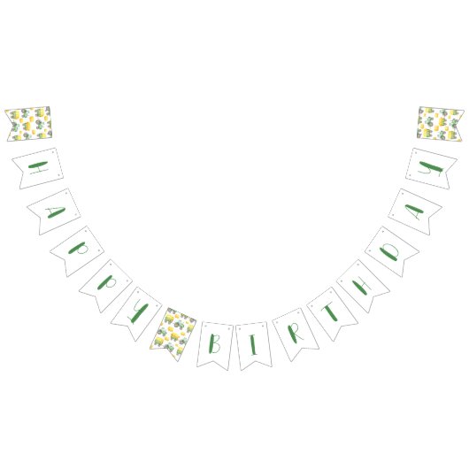 Green Tractor Boerderij Birthday Bunting Banner (Alle)