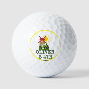 Green Tractor Boys Thmed Birthday Party Button Golfballen