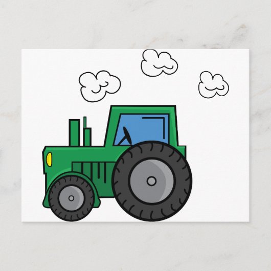 Green Tractor Briefkaart (Voorkant)