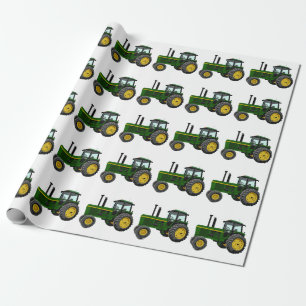 Green Tractor Cadeaupapier