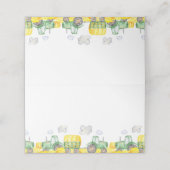 Green Tractor Farm Anniversaire Cartes alimentaire (Extérieur déplié)