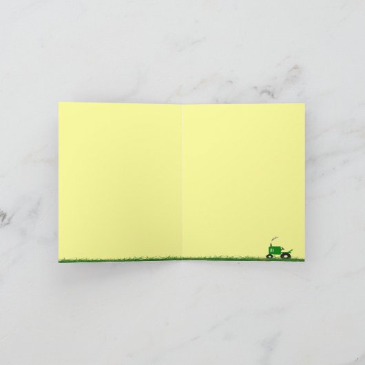 Green Tractor Merci note (Intérieur)