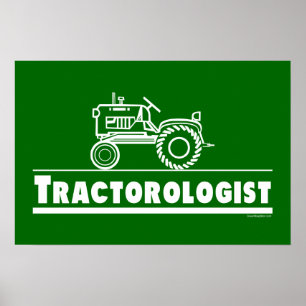Green Tractor Ologist Poster